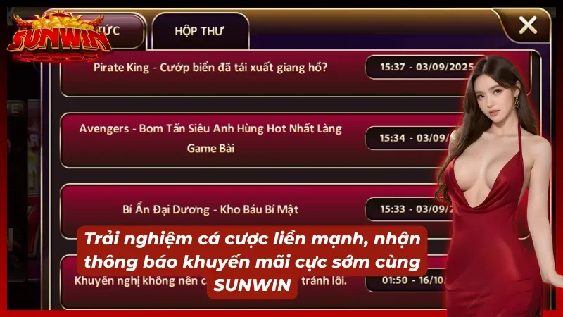 Thông báo khuyến mãi cực hot tại SUNWIN